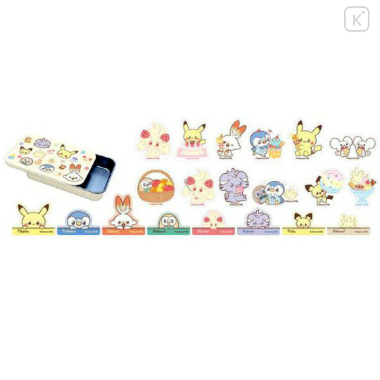 Japan Pokemon Sticker & Can Case - Sweets Shop Pokepeace / Yellow - 1