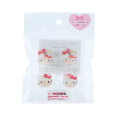 Japan Sanrio Original Mini Hair Clip 4pcs Set - Hello Kitty / Aurora