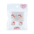 Japan Sanrio Original Mini Hair Clip 4pcs Set - Hello Kitty / Aurora - 1