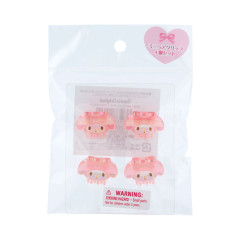 Japan Sanrio Original Mini Hair Clip 4pcs Set - My Melody / Aurora