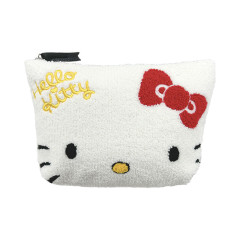 Japan Sanrio Sagara Embroidery Pouch - Hello Kitty / Face