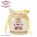 Japan Sanrio Dolly Mix Drawstring Purse - Hello Kitty & Hello Mimmy / Yellow - 1