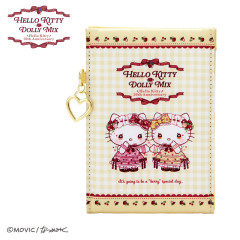Japan Sanrio Dolly Mix Folding Mirror - Hello Kitty & Hello Mimmy / Yellow