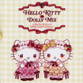 Japan Sanrio Dolly Mix Folding Mirror - Hello Kitty & Hello Mimmy / Yellow - 4