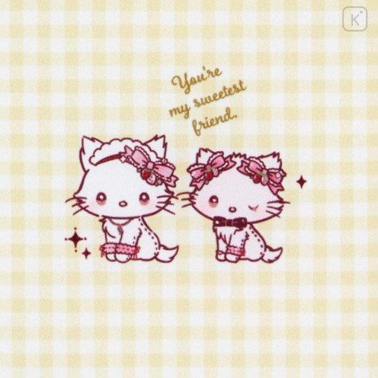 Japan Sanrio Dolly Mix Folding Mirror - Hello Kitty & Hello Mimmy / Yellow - 5