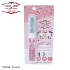 Japan Sanrio Dolly Mix 3way Point Hair Brush - Hello Kitty & Hello Mimmy
