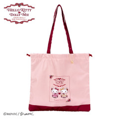 Japan Sanrio Dolly Mix Tote Bag - Hello Kitty & Hello Mimmy / Pink