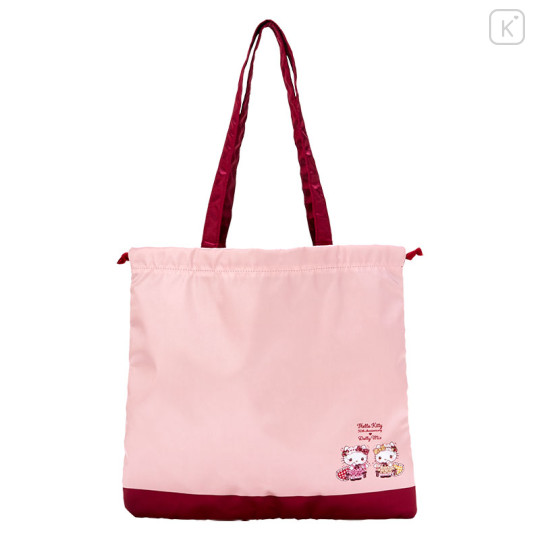 Japan Sanrio Dolly Mix Tote Bag - Hello Kitty & Hello Mimmy / Pink - 2