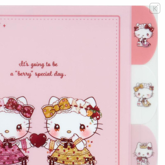 Japan Sanrio Dolly Mix 5 Pocket A4 Clear File - Hello Kitty & Hello Mimmy - 5