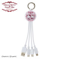 Japan Sanrio Dolly Mix Multi Charging Cable - Hello Kitty & Hello Mimmy - 1