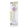 Japan Sanrio Dolly Mix Multi Charging Cable - Hello Kitty & Hello Mimmy - 2