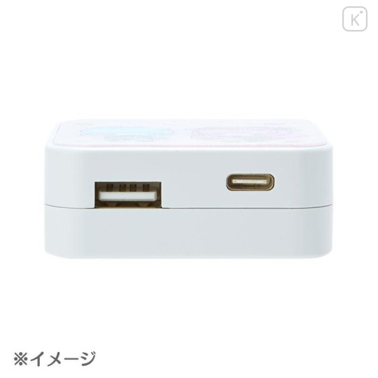 Japan Sanrio Dolly Mix USB Output AC Adapter - Hello Kitty & Hello Mimmy - 4