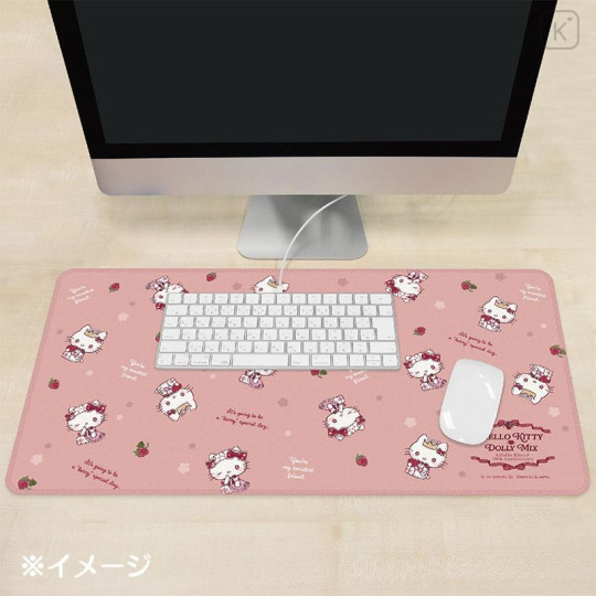 Japan Sanrio Dolly Mix Desk Mat - Hello Kitty & Hello Mimmy - 4