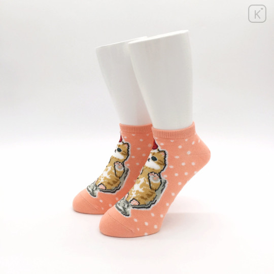 Japan Mofusand Ankle Socks - Cat : Strawberry Parfait - 2