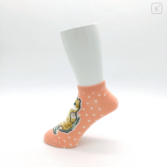 Japan Mofusand Ankle Socks - Cat : Strawberry Parfait - 3
