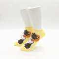 Japan Mofusand Rib Socks - Cat / Fried Shrimp Yellow - 2