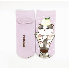 Japan Mofusand Rib Socks - Cat / Ice Cream Parfait