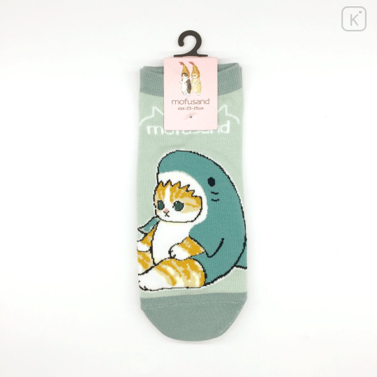 Japan Mofusand Rib Socks - Cat / Shark Sitting - 4