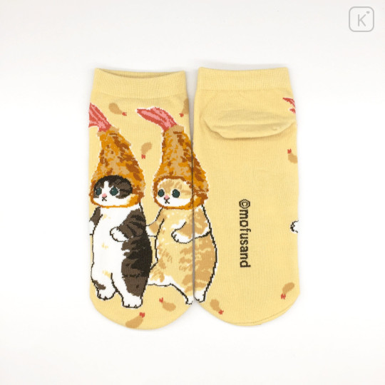 Japan Mofusand Ankle Socks - Cat : Fried Shrimp Cream - 1