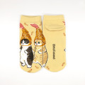 Japan Mofusand Rib Socks - Cat / Fried Shrimp Cream - 1