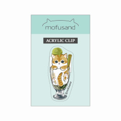 Japan Mofusand Acrylic Clip - Cat / Matcha Parfait