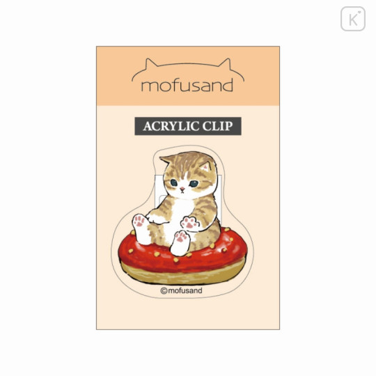 Japan Mofusand Acrylic Clip - Cat / Donut - 1