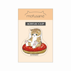 Japan Mofusand Acrylic Clip - Cat / Donut