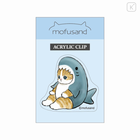 Japan Mofusand Acrylic Clip - Cat / Shark Nyan Sitting - 1