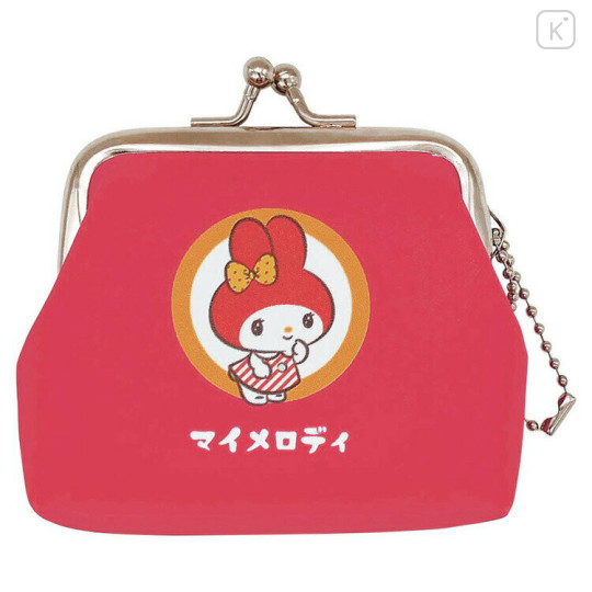 Japan Sanrio Gamaguchi Wallet Coin Purse - My Melody / Retro Room Flower - 1