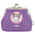 Japan Sanrio Gamaguchi Wallet Coin Purse - Kuromi / Retro Room Flower - 1