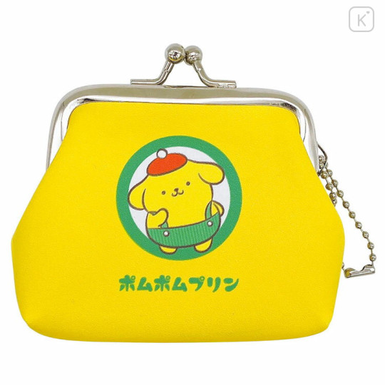 Japan Sanrio Gamaguchi Wallet Coin Purse - Pompompurin / Retro Room Flower - 1