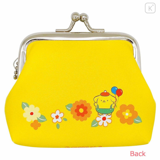 Japan Sanrio Gamaguchi Wallet Coin Purse - Pompompurin / Retro Room Flower - 2