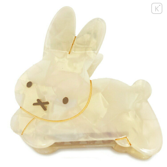 Japan Miffy Pearl Acrylic Hair Claw Clip - Beige - 1