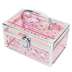 Japan Sanrio Portable Accessory Case (S) - Hello Kitty Sisters / Dolly Mix