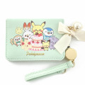 Japan Pokemon Bifold Pass Case Card Holder - Sweets Shop Pokepeace Ribbon Green - 1