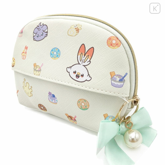 Japan Pokemon Pouch & Tissue Case - Sweets Shop Pokepeace Ribbon Beige - 2