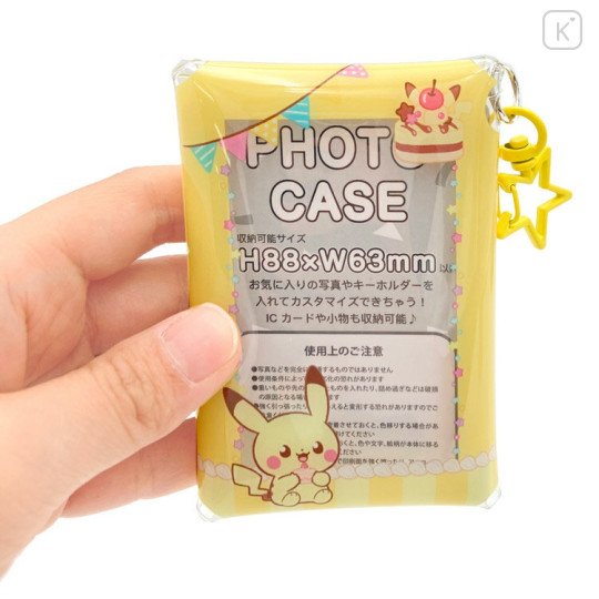 Japan Pokemon Photo Holder Card Case Keychain - Pikachu / Sweets Shop Pokepeace Enjoy Idol - 3