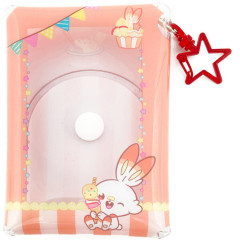 Japan Pokemon Photo Holder Card Case Keychain - Scorbunny / Sweets Shop Pokepeace Enjoy Idol