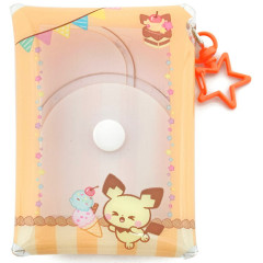 Japan Pokemon Photo Holder Card Case Keychain - Pichu / Pokepeace Clear Yellow Enjoy Idol