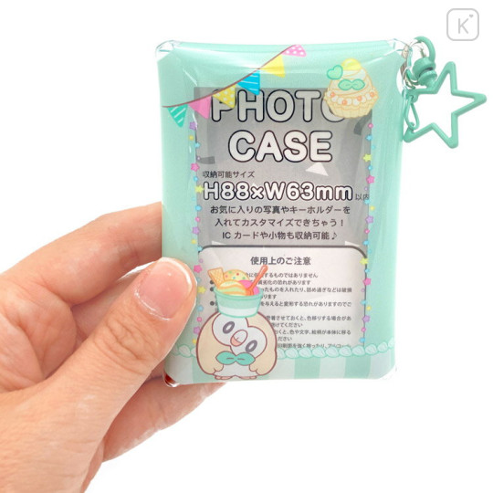 Japan Pokemon Photo Holder Card Case Keychain - Rowlet / Sweets Shop Pokepeace Enjoy Idol - 3