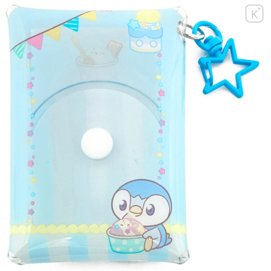 Japan Pokemon Photo Holder Card Case Keychain - Piplup / Sweets Shop Pokepeace Enjoy Idol - 1