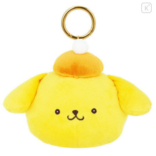 Japan Sanrio Mini Mascot Pouch Keychain - Pompompurin / Retro Room - 1