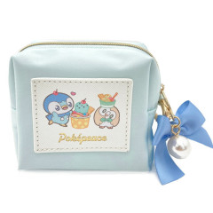 Japan Pokemon Mini Pouch with Carabiner - Piplup & Rowlet / Pokepeace Ribbon