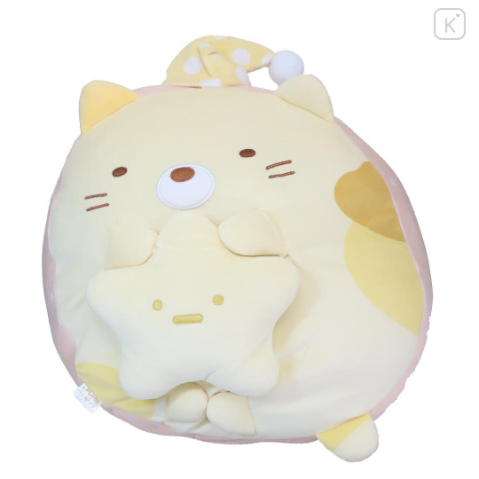 Japan San-X Sumikko Gurashi Fluffy Sleep Cushion - Neko - 1