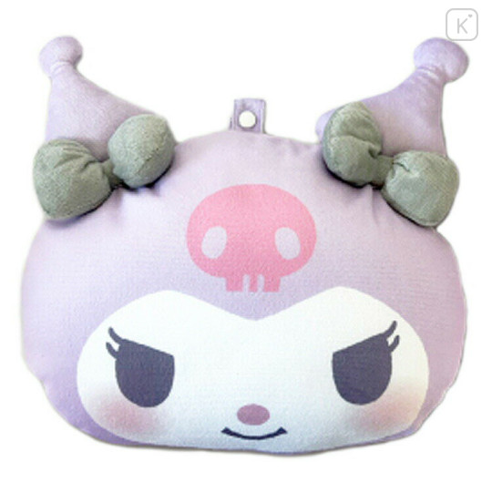 Japan Sanrio 2 Way Neck Pillow Cushion - Kuromi - 1