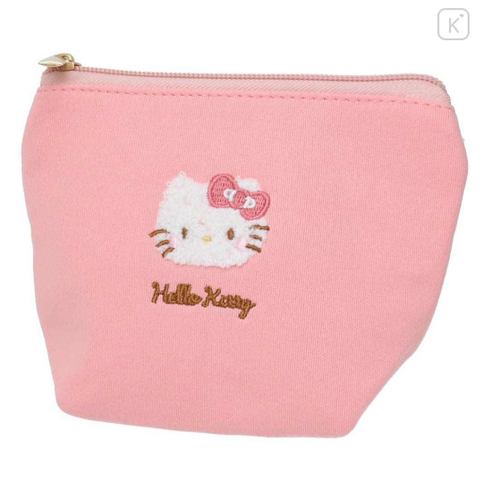 Japan Sanrio Embroidery Pouch - Hello Kitty - 1