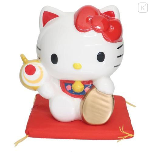 Japan Sanrio Ceramic Piggy Bank - Hello Kitty / Lucky Invitation - 1