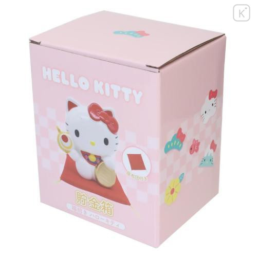 Japan Sanrio Ceramic Piggy Bank - Hello Kitty / Lucky Invitation - 4