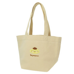 Japan Sanrio Mini Tote Bag - Pompompurin / Fluffy Embroidery