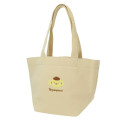 Japan Sanrio Mini Tote Bag - Pompompurin / Fluffy Embroidery - 1